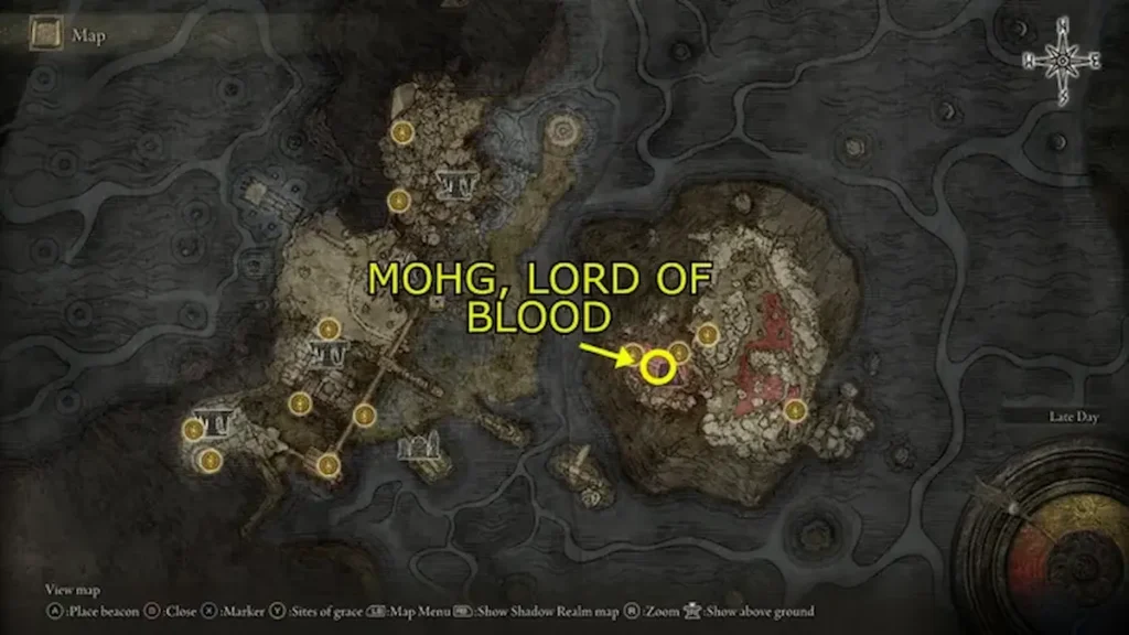 Location of mohg, lord of blood